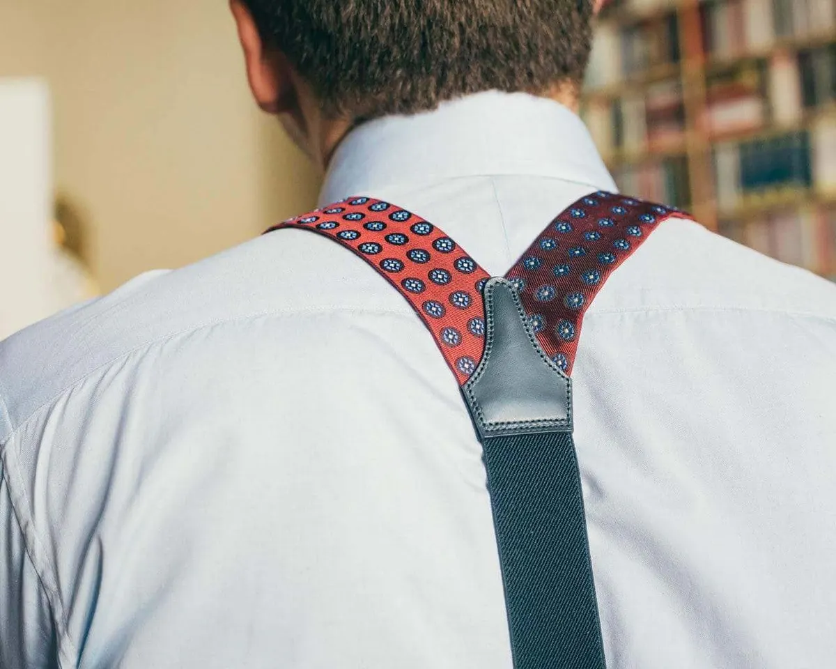 Hosenträger Seide Cravat Red Combine - Ansicht 4