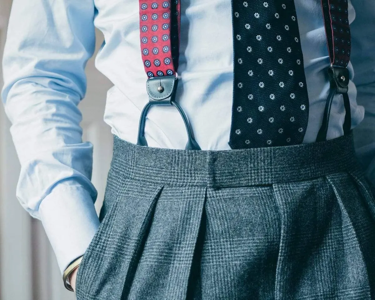 Hosenträger Seide Cravat Red Combine - Ansicht 3