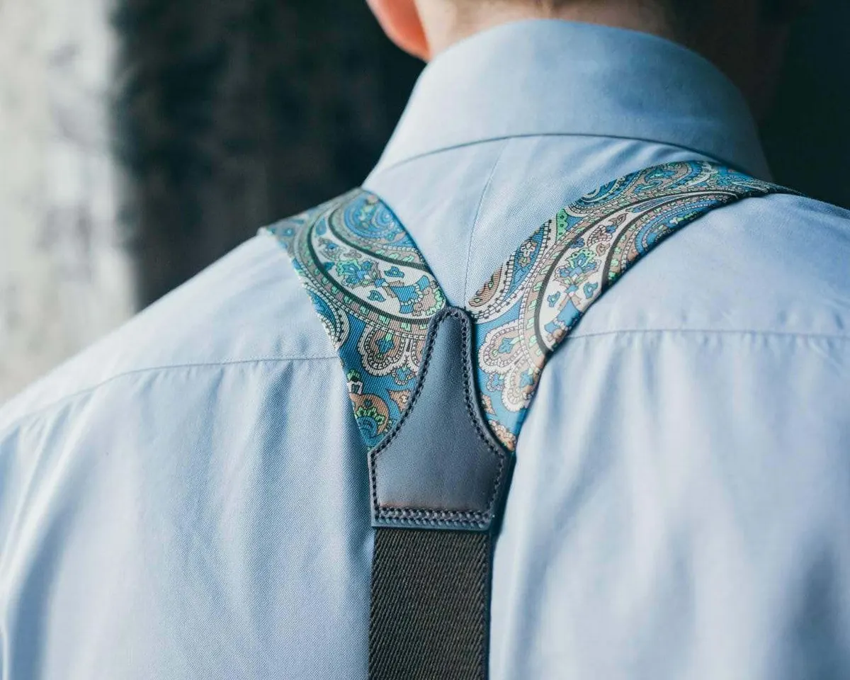 Hosenträger Seide Paisley Blue Classic - Ansicht 2