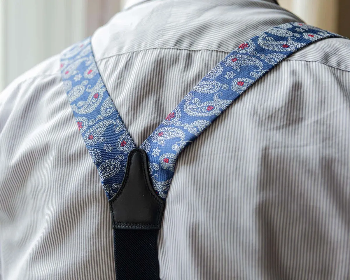 Hosenträger Seide Paisley Bluesilver Classic - Ansicht 3