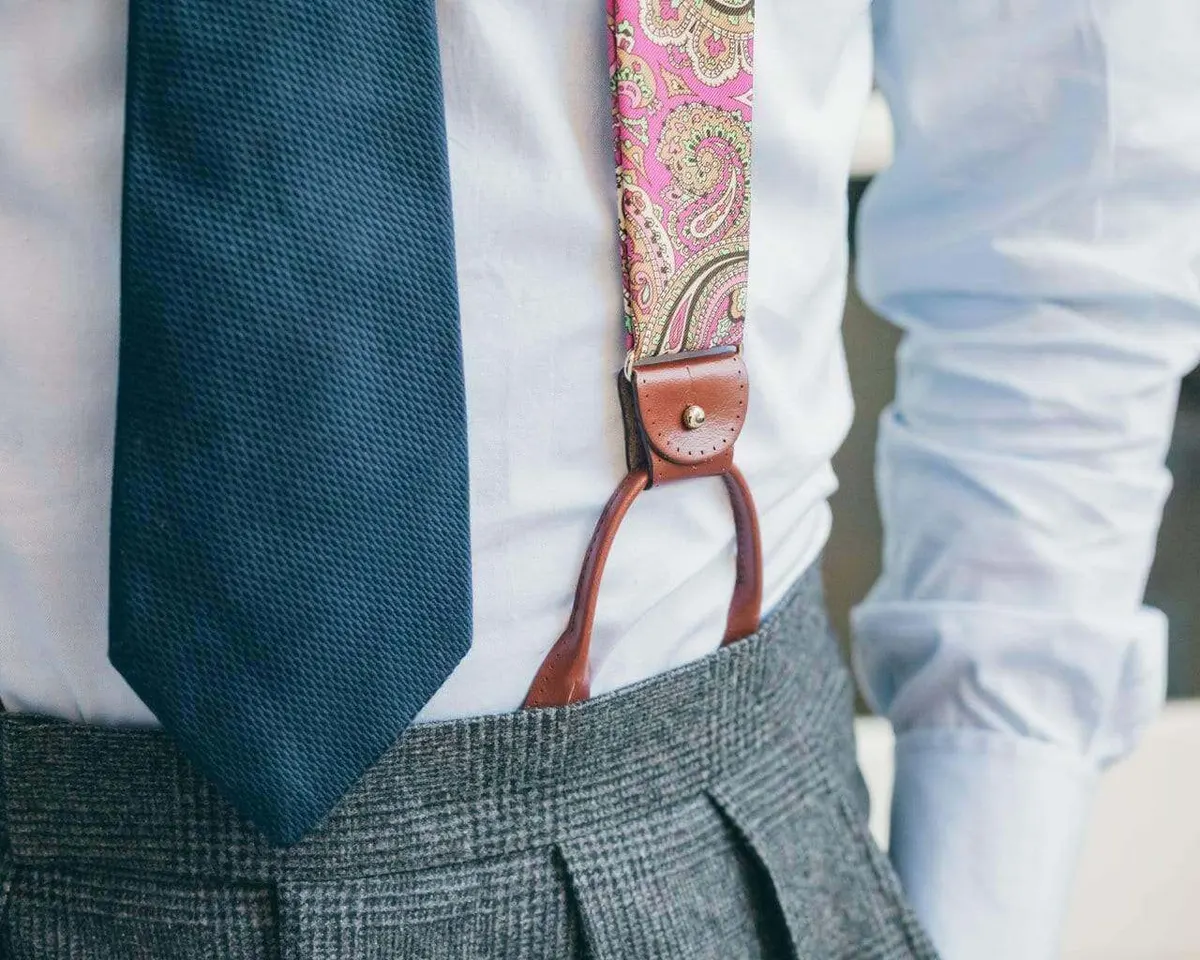 Hosenträger Seide Paisley Fuchsia Combine - Ansicht 2
