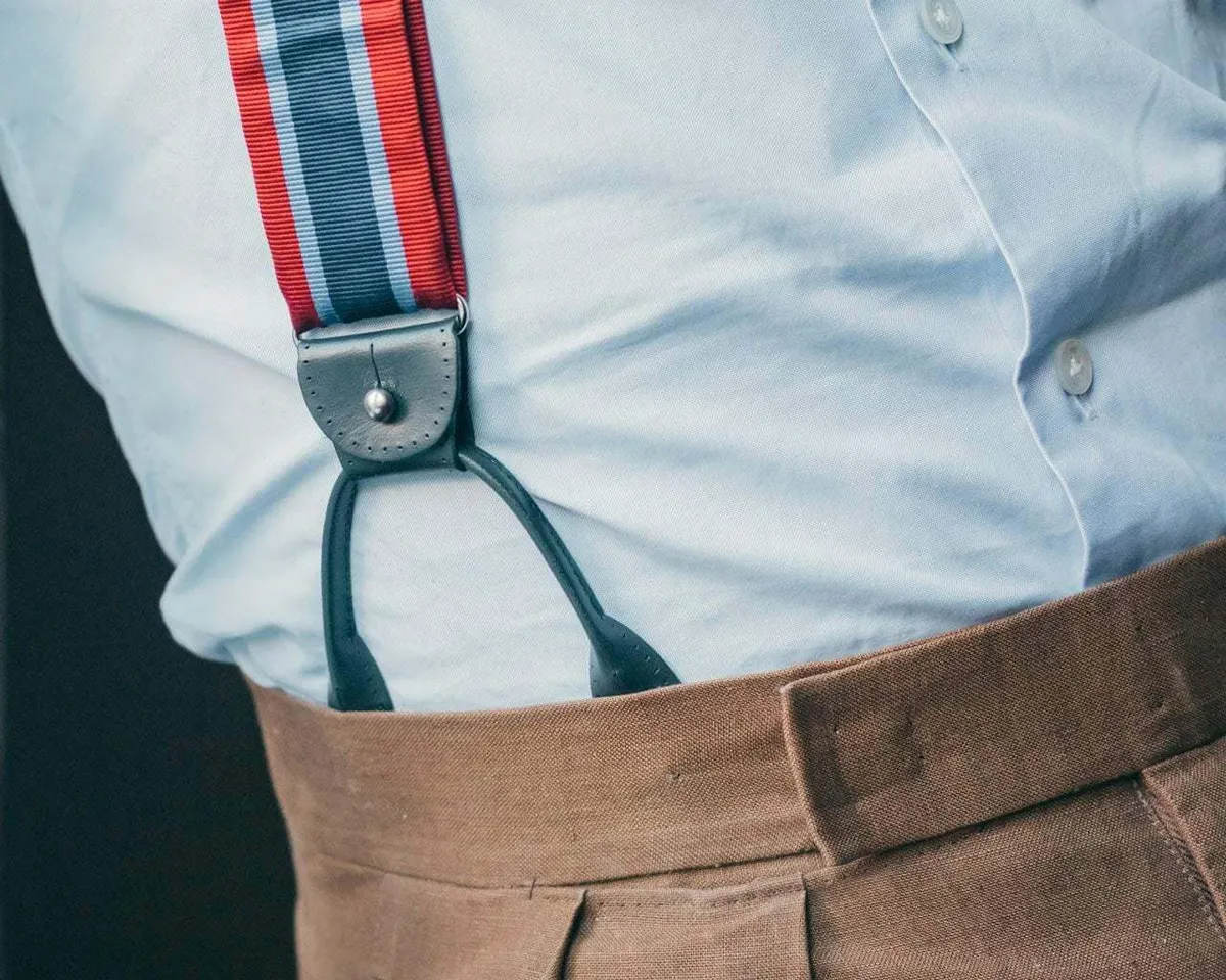 Hosenträger Seide Regimental Blue Combine - Ansicht 2