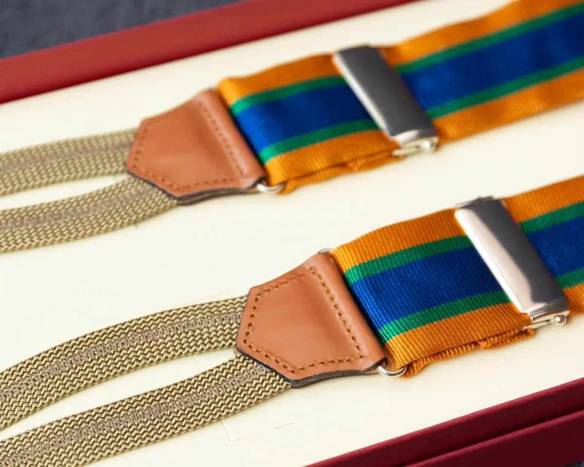 Hosenträger Seide Regimental Orange Classic