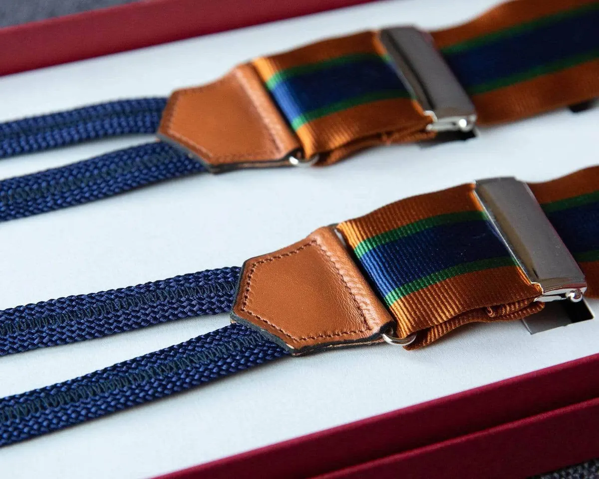 Hosenträger Seide Regimental Orange Classic b - Ansicht 2