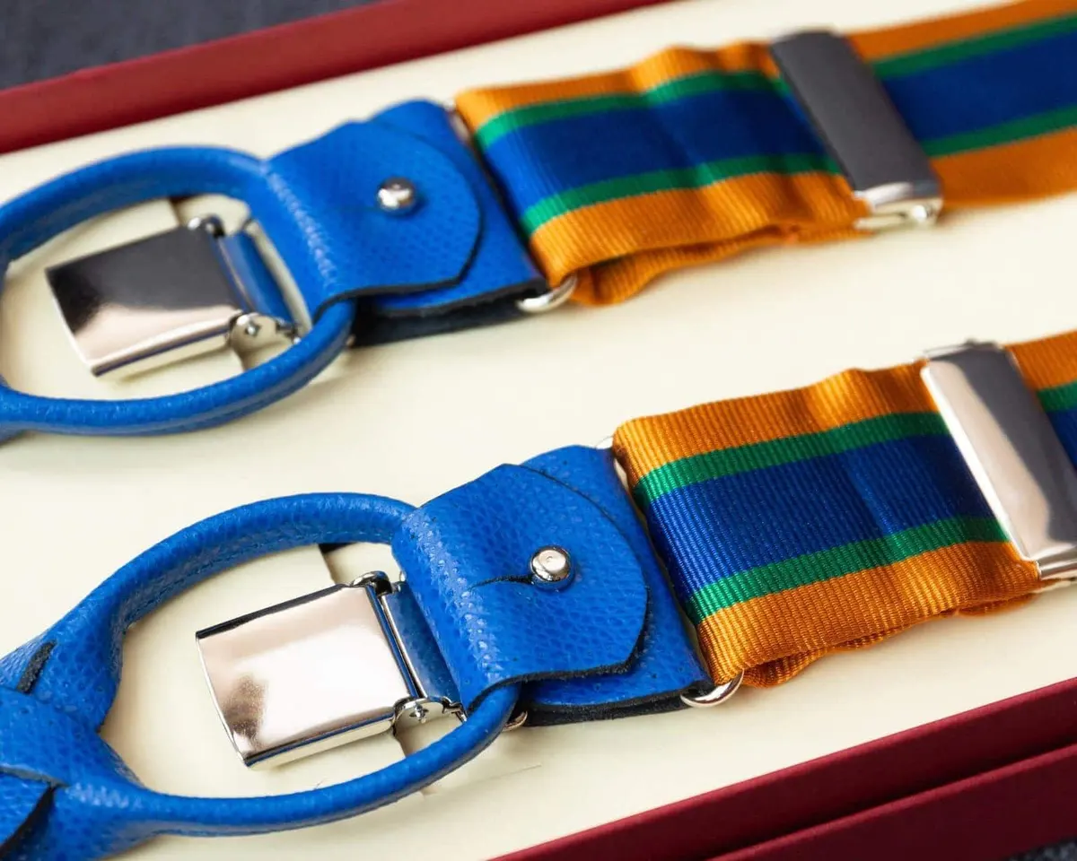 Hosenträger Seide Regimental Orange Combine