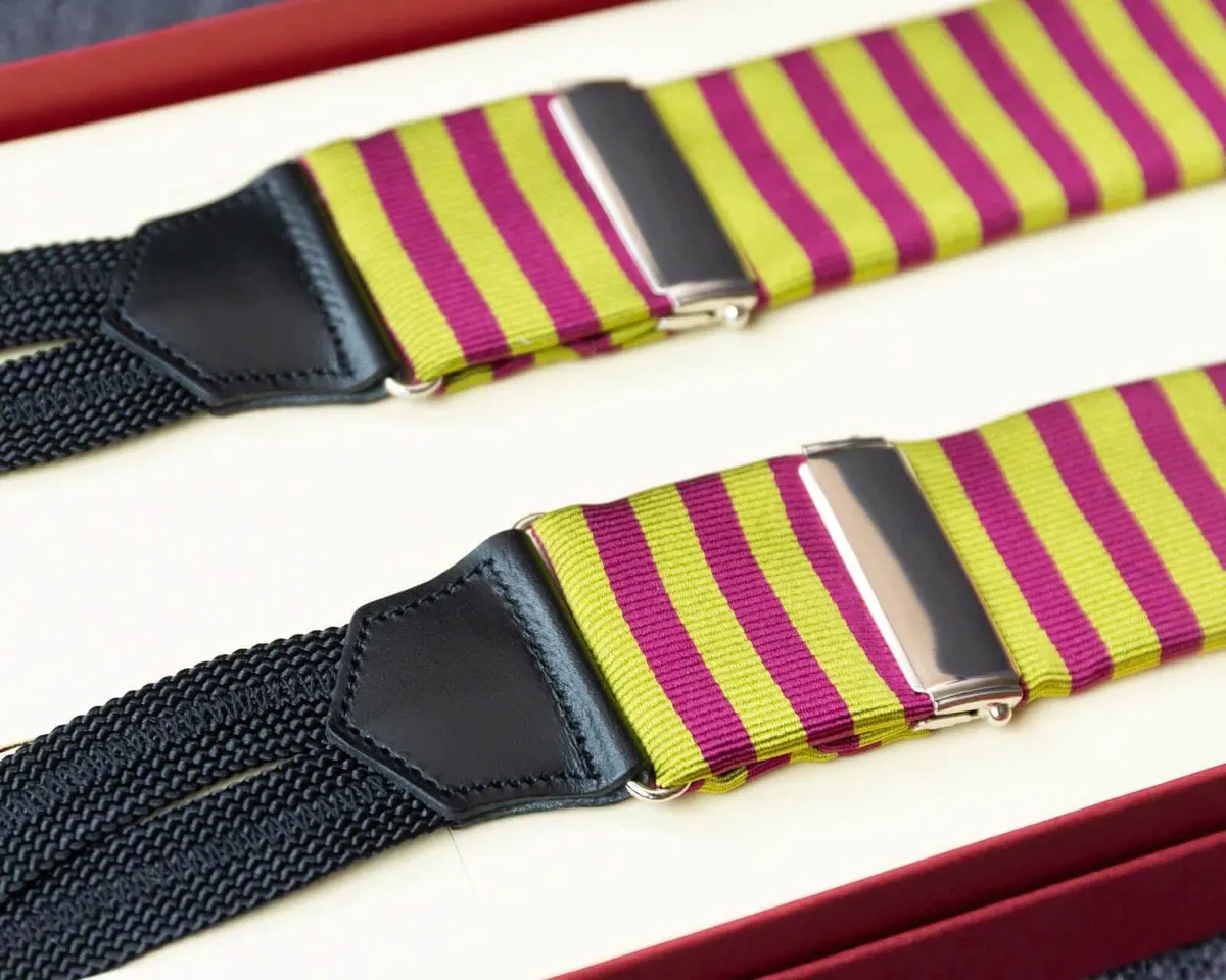 Hosenträger Seide Stripes Red Classic
