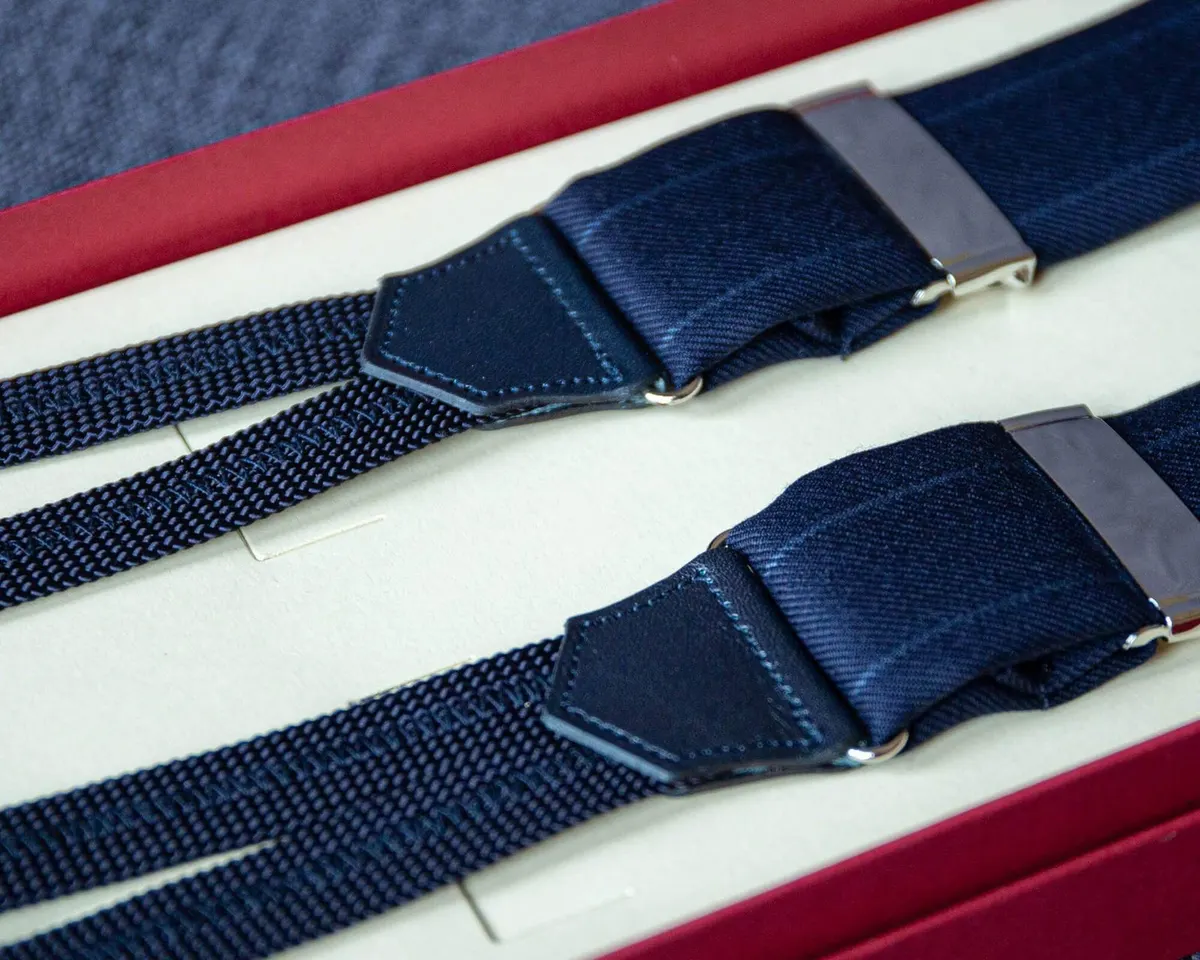 Hosenträger Wolle Bluestripe Classic