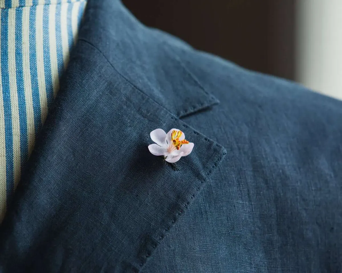 Boutonnière Kirschblüte Rosa Mini (jap. sakura) - Ansicht 7