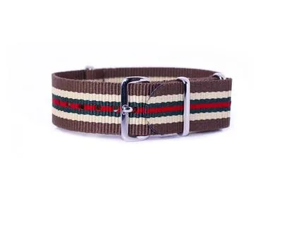Gestreifte Nato-Straps Colorado Marron (20mm, 22mm)