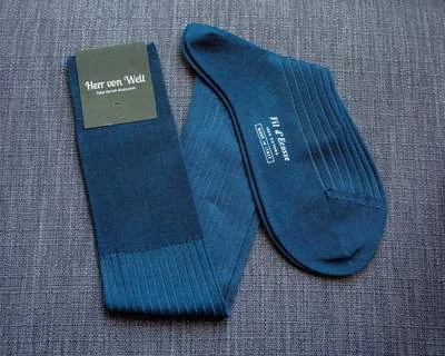 Kniestrümpfe Stripes Blue