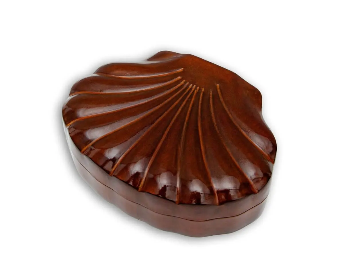 Schmuckschatulle Muschelform Cuoio