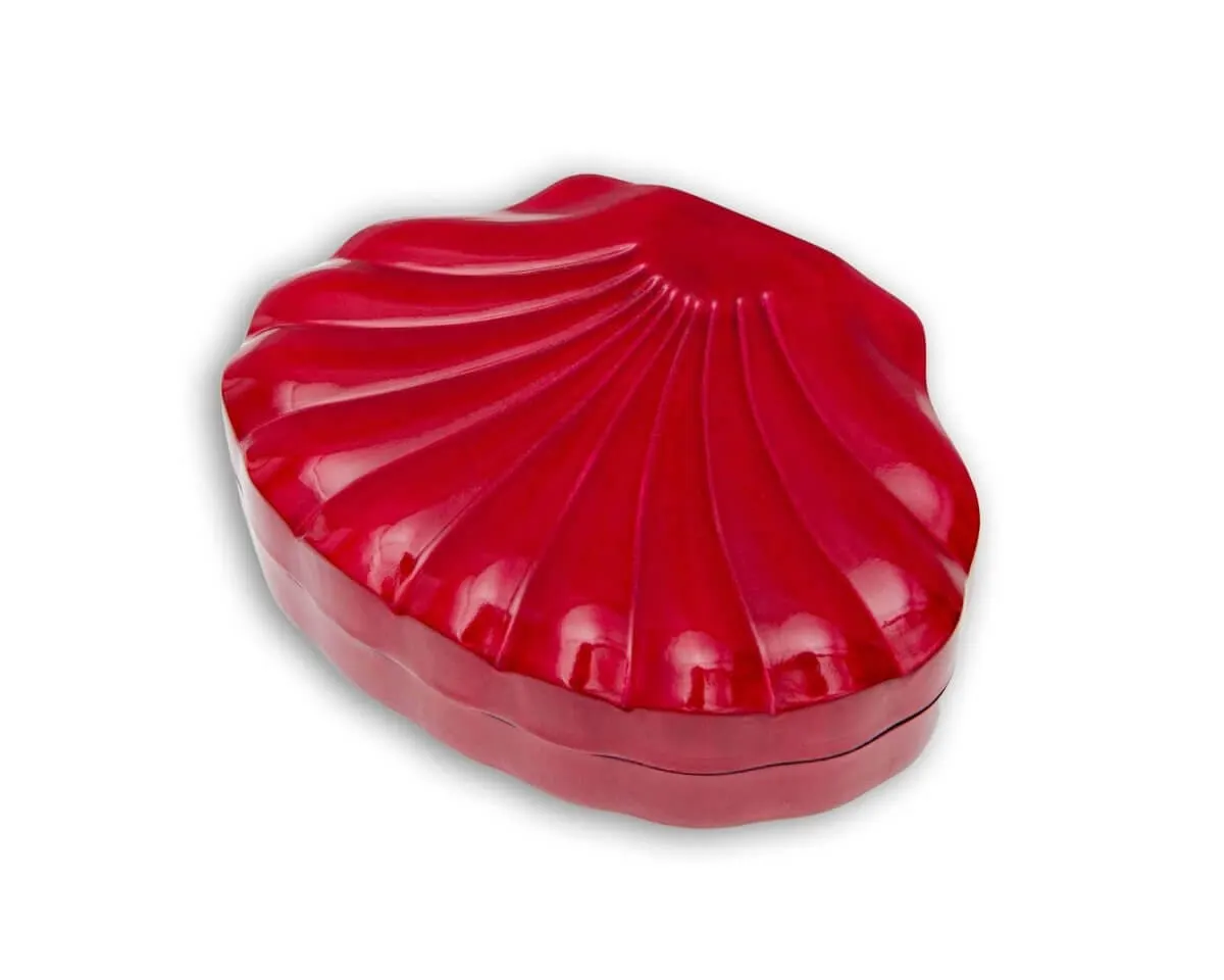Schmuckschatulle Muschelform Magenta