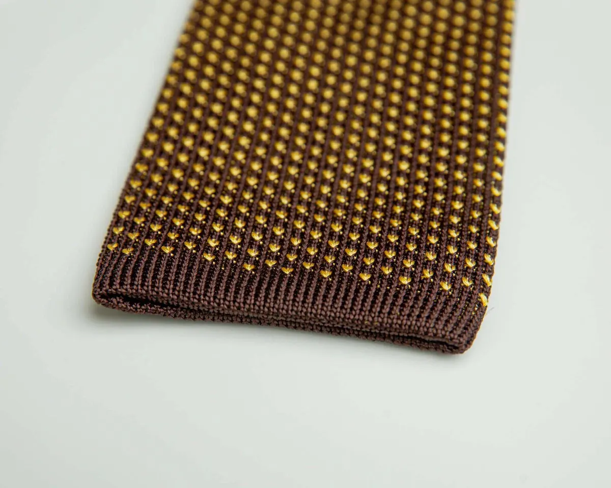 Strickkrawatte Puntino Lontra / Erbasecca - Ansicht 3