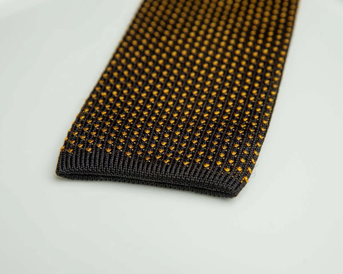 Strickkrawatte Puntino Nero / Erbasecca - Ansicht 3