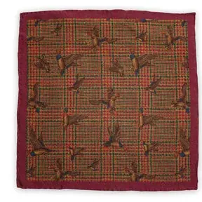 Einstecktuch Elephants Burgundy - Symbolbild, gezeigt ist: Einstecktuch Hunter Burgundy