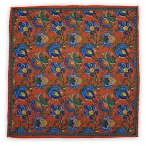 Einstecktuch Elephants Orange - Symbolbild, gezeigt ist: Einstecktuch Flowers Orange