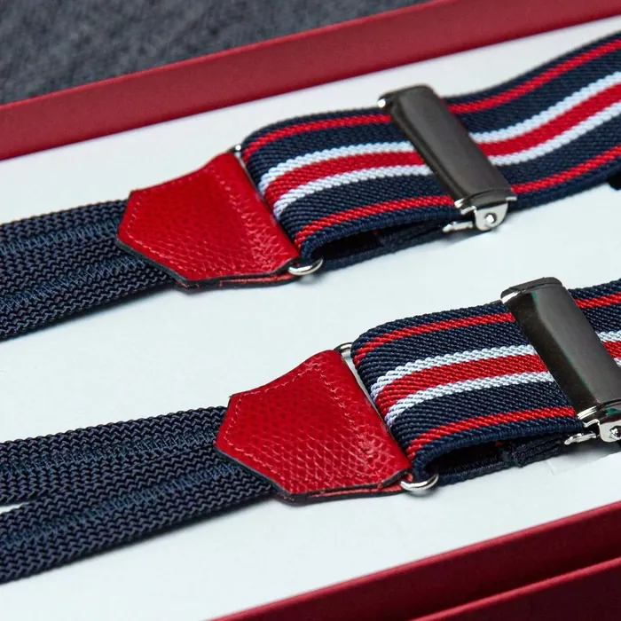 Hosenträger Flex Regiment Blue Red Combine - Symbolbild, gezeigt ist: Hosenträger Flex Regiment Blue Red Classic