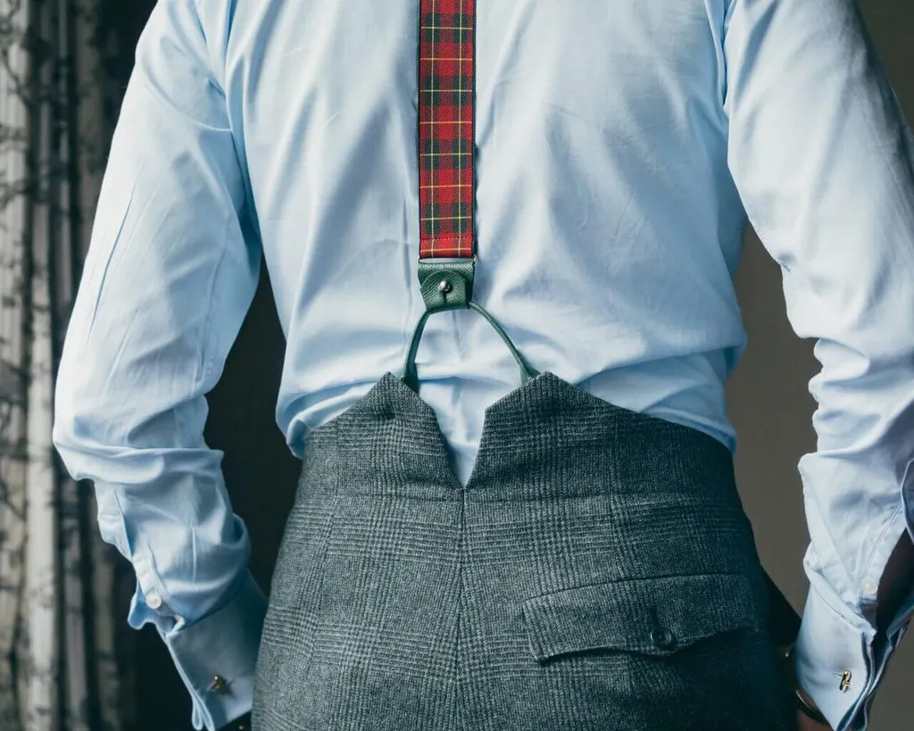 Karierte Tartan-Hosenträger in Rot im Onlineshop für Herrenaccessoires aus Berlin